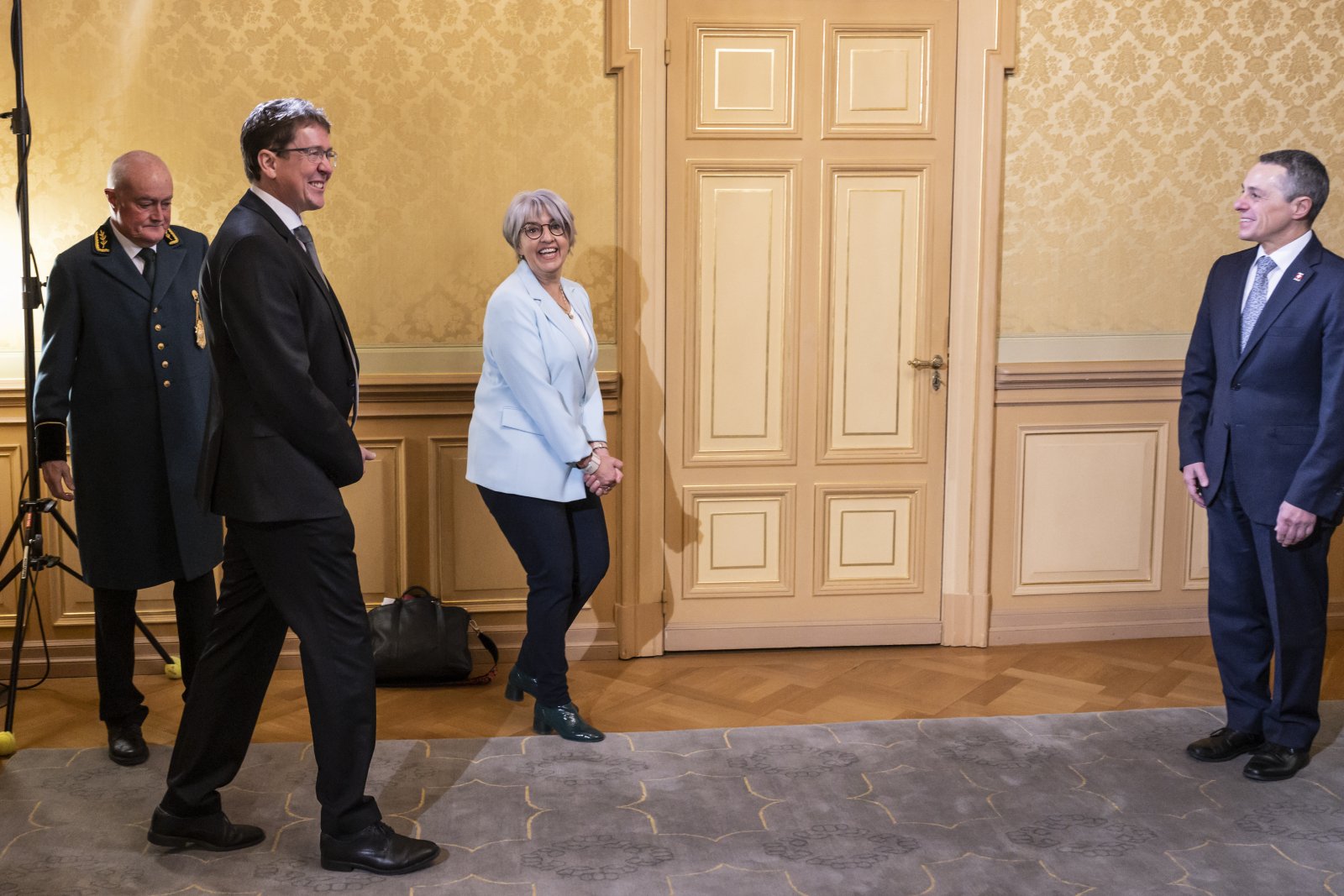 Glückliche Gewinner: Albert Rösti und Elisabeth Baume-Schneider.  Bild: Keystone-SDA