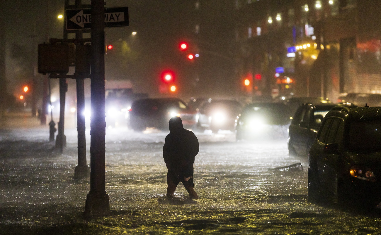 Die Voraussage ist eingetreten: Hurrikan Ida trifft auf New York, 2021. Bild: Keystone