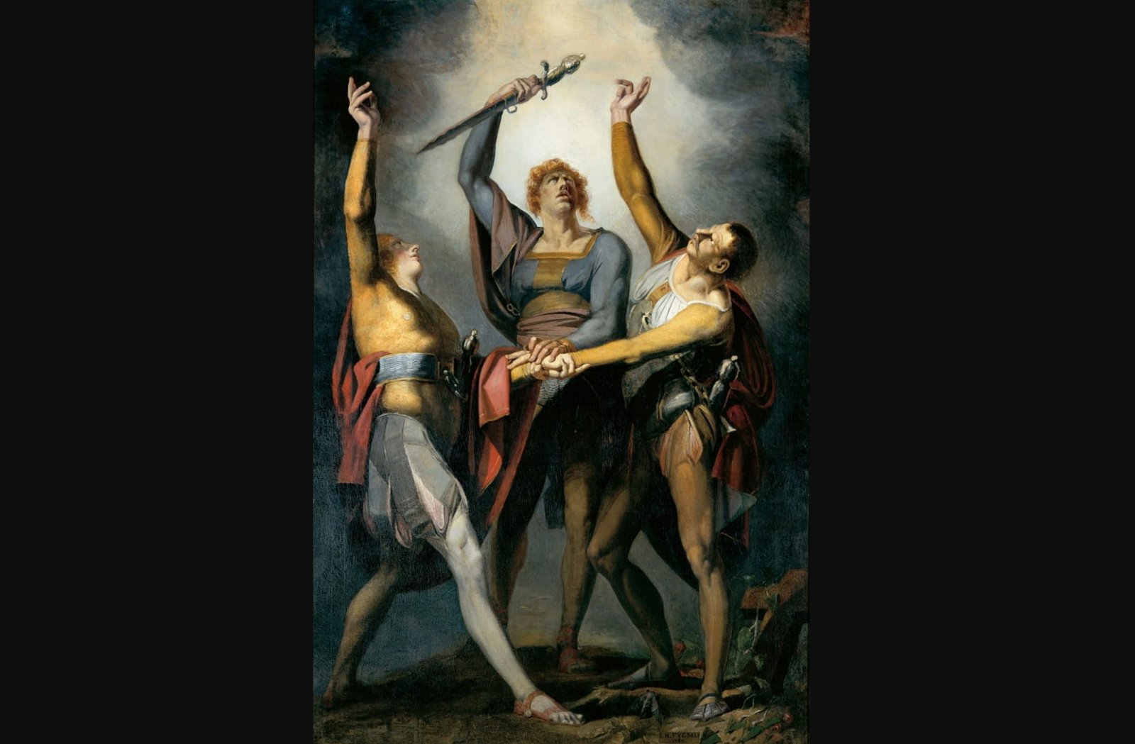 «Wir wollen frei sein, wie die Väter waren». Rütlischwur im Jahre 2023. (Gemälde von Johann Heinrich Füssli, 1779-1781, Öl auf Leinwand, Kunsthaus Zürich)