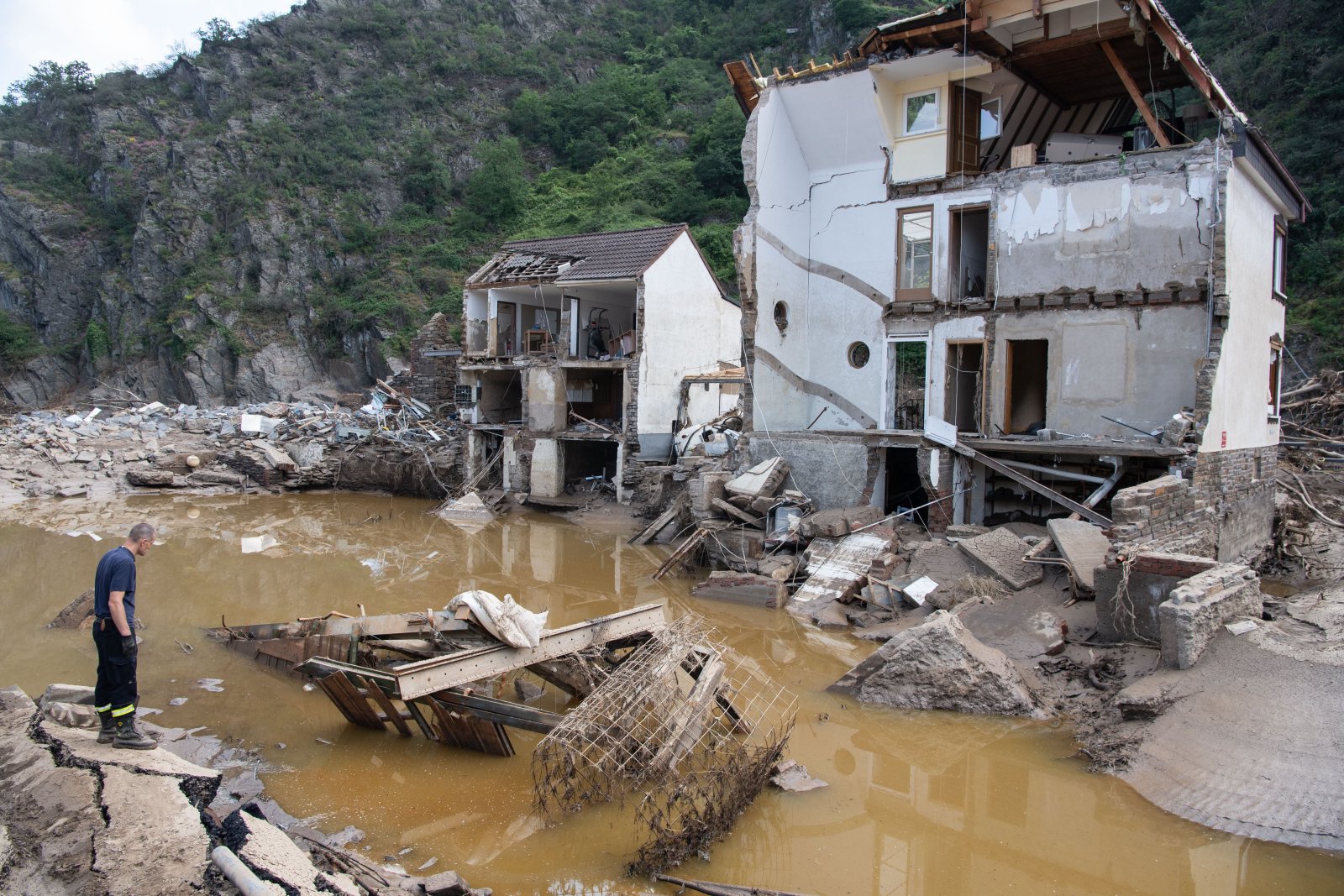 War der schwächelnde Jetstream schuld an der Flutkatastrophe in Deutschland im Sommer 2021? Bild: Keystone