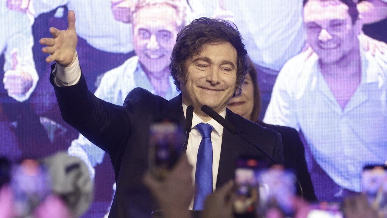 Wahlsieger Javier Milei, Präsident von Argentinien. Bild: Keystone