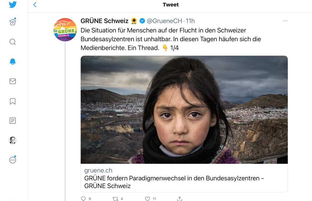 So setzten die Grünen die Fotomontage ein. (Bild: Screenshot Twitter)