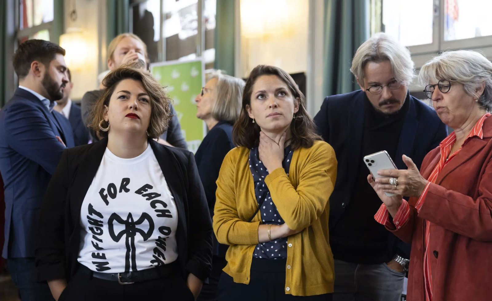 Linke Politiker und Politikerinnen am Tag des Fiaskos.