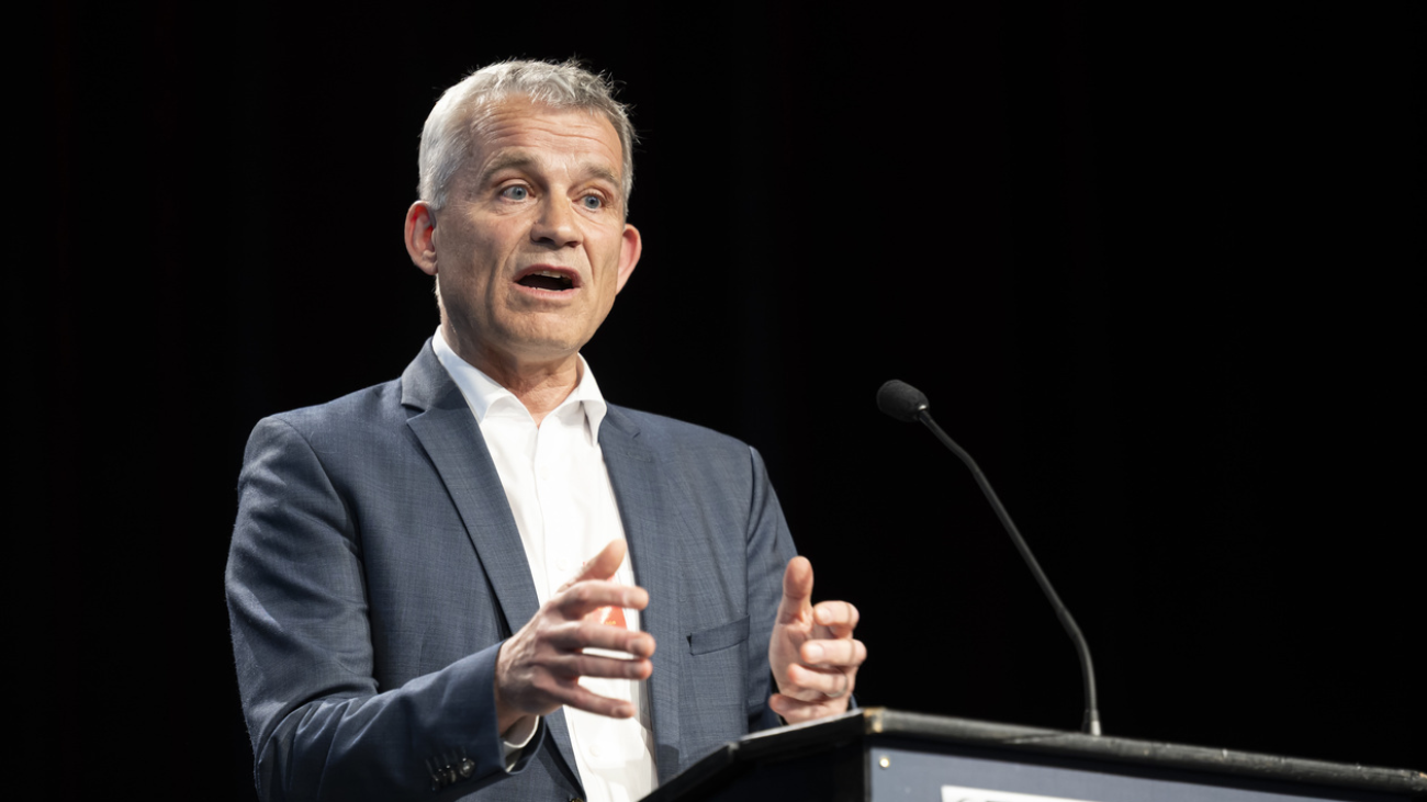 «Das Vertragspaket mit der EU ändert unsere Institutionen nicht», sagt Bundesrat und Justizminister an einer Live-Veranstaltung von Tamedia. Bild: Keystone