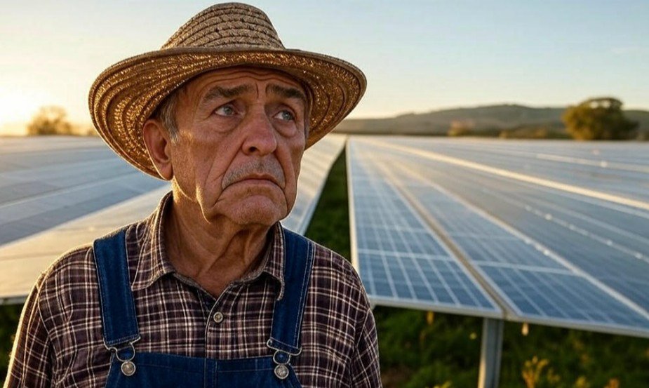 Rund hundert spanische Olivenbauern sollen ihr Land zugunsten einer Solaranlage verkaufen – oder sie werden enteignet. Bild: KI/Grok 