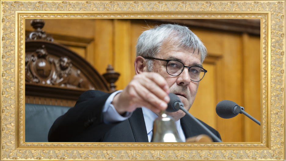 Scheint dem Argument der «fremden Richter» ebenfalls ausweichen zu wollen: Nationalratspräsident Eric Nussbaumer (SP). Bild: Keystone/eigene Montage