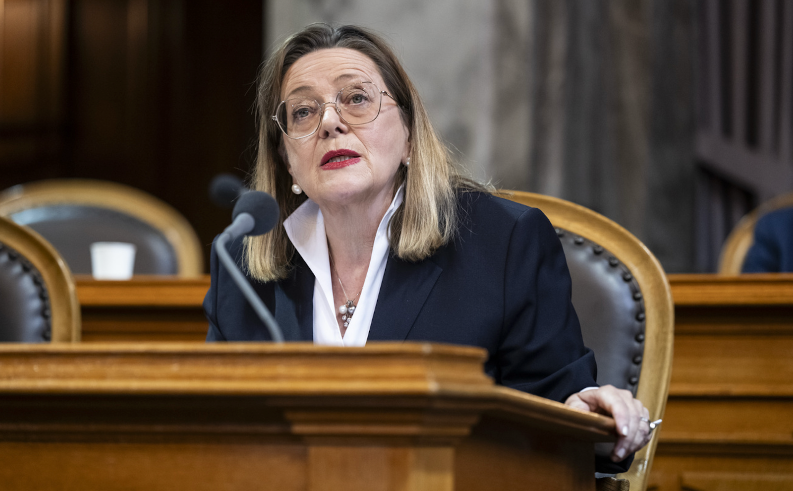 Heidi Z'Graggen (UR, Mitte) äusserte sich gestern gegen die Rahmenverträge. Bild: Keystone