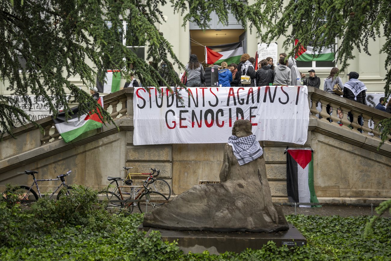 Nüchterne Klarstellung notwendig: Studentenprotest in Basel, Mai 2024. Bild: Keystone