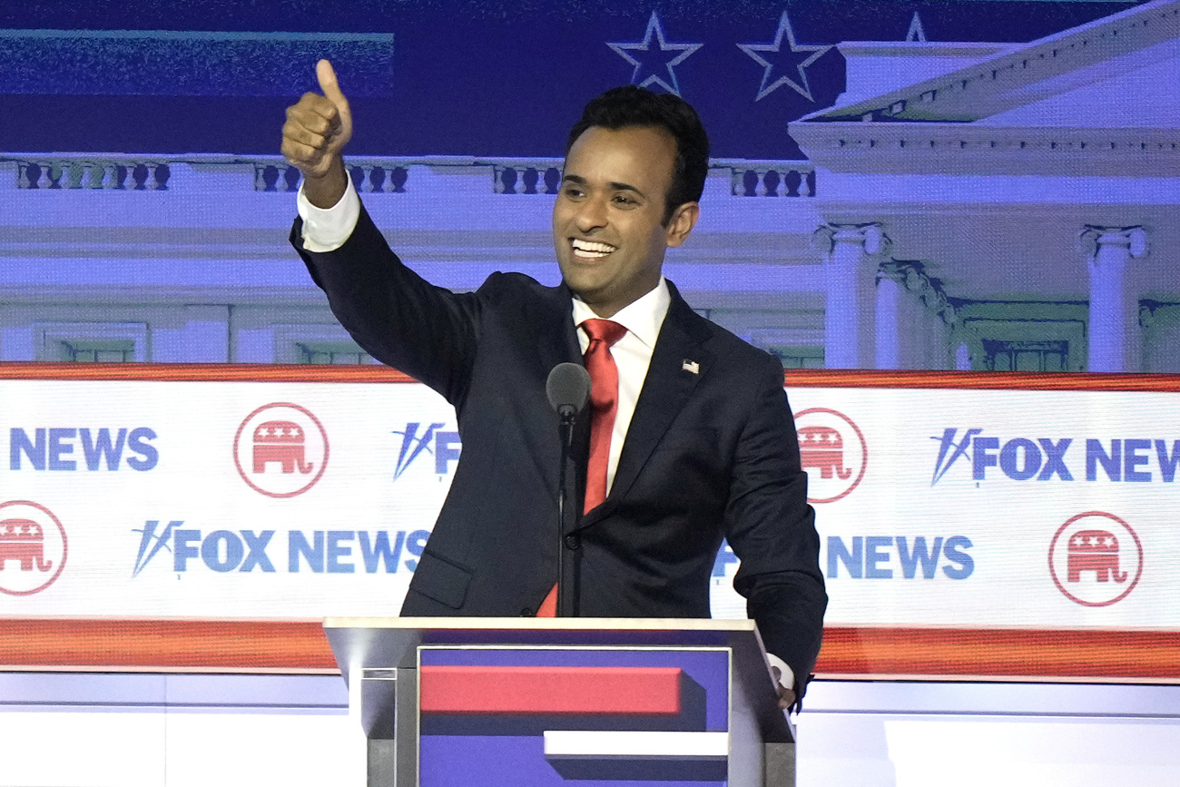 Vivek Ramaswamy (38), Unternehmer, Publizist und Präsidentschaftskandidat.