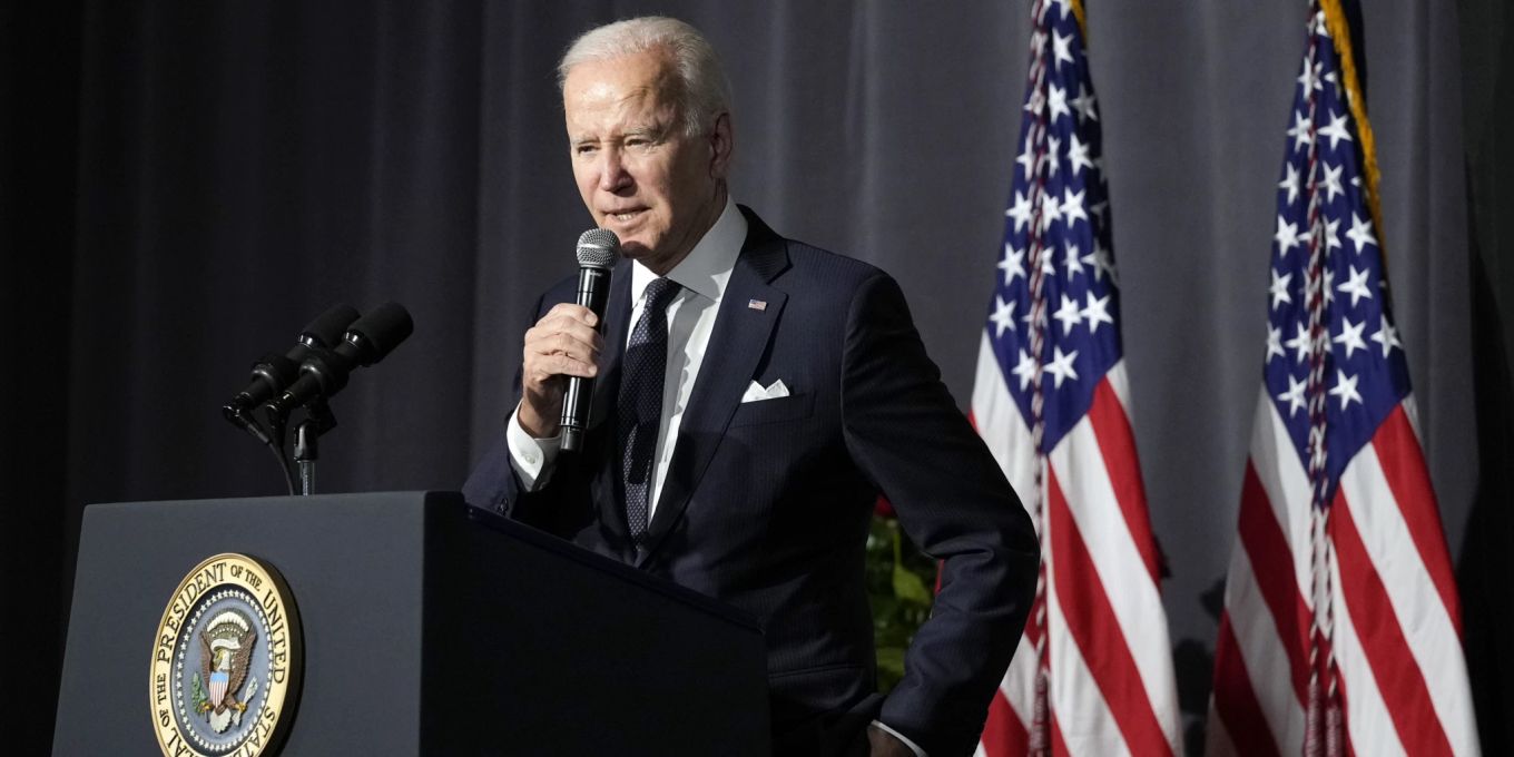 Joe Biden, US-Präsident, an einer öffentlichen Veranstaltung.