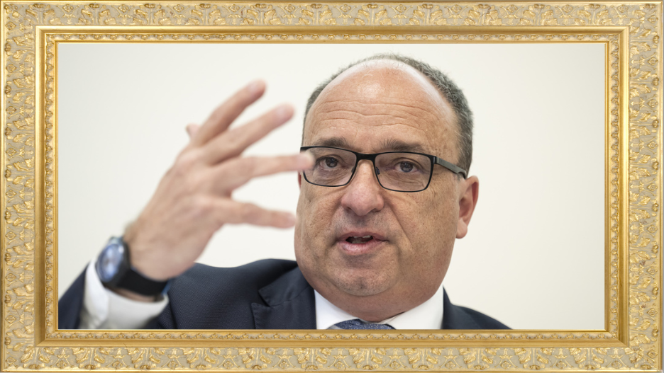 Als «Fake News» entlarvt: Markus Dieth, Regierungspräsident des Kantons Aargau und Präsident der Konferenz der Kantonsregierungen. Bild: Keystone/eigene Montage