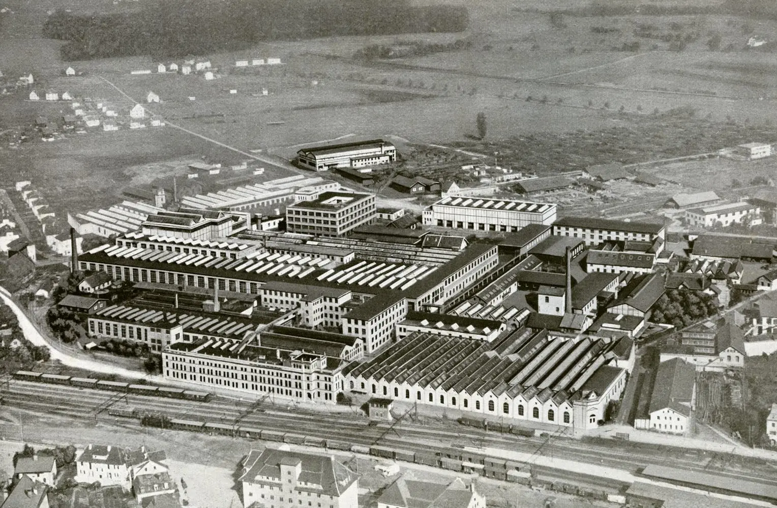Fabriken in Zürich. Das war einmal. (MfO in Oerlikon, 1931) Bild: Baugeschichtliches Archiv Zürich
