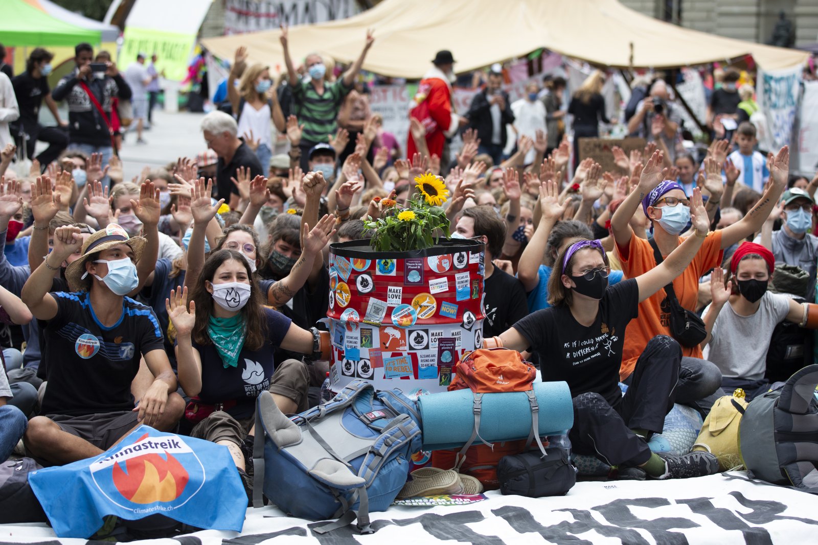 Jugend in Angst:  Klimademonstration auf dem Bundesplatz, 2020. Bild: Keystone