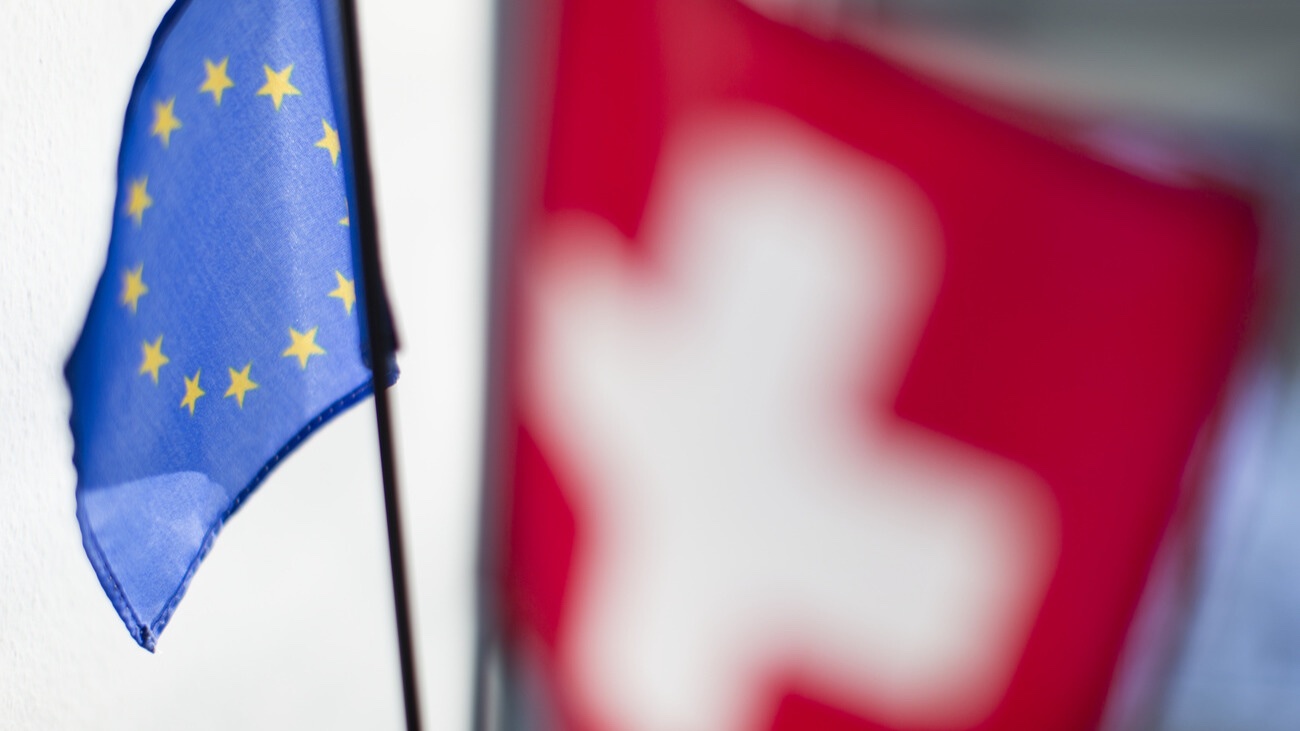 Für einen «skizzierten Vertrag» zwischen der Schweiz und der EU gibt es hohe Zustimmung. Bild: Keystone