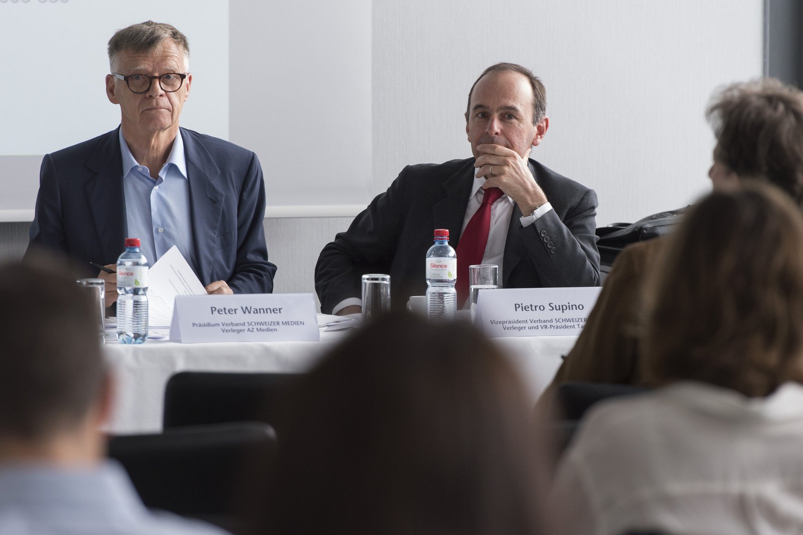 60 Millionen Franken Steuergeld: Die Grossverleger Peter Wanner und Pietro Supino sind auch die grossen Profiteure des Mediengesetzes.