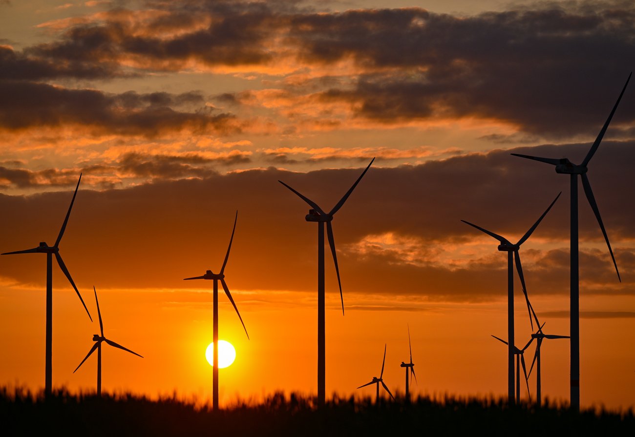 «Ansporn, die Anstrengungen fortzusetzen»: Windräder in Deutschland. Bild: Keystone
