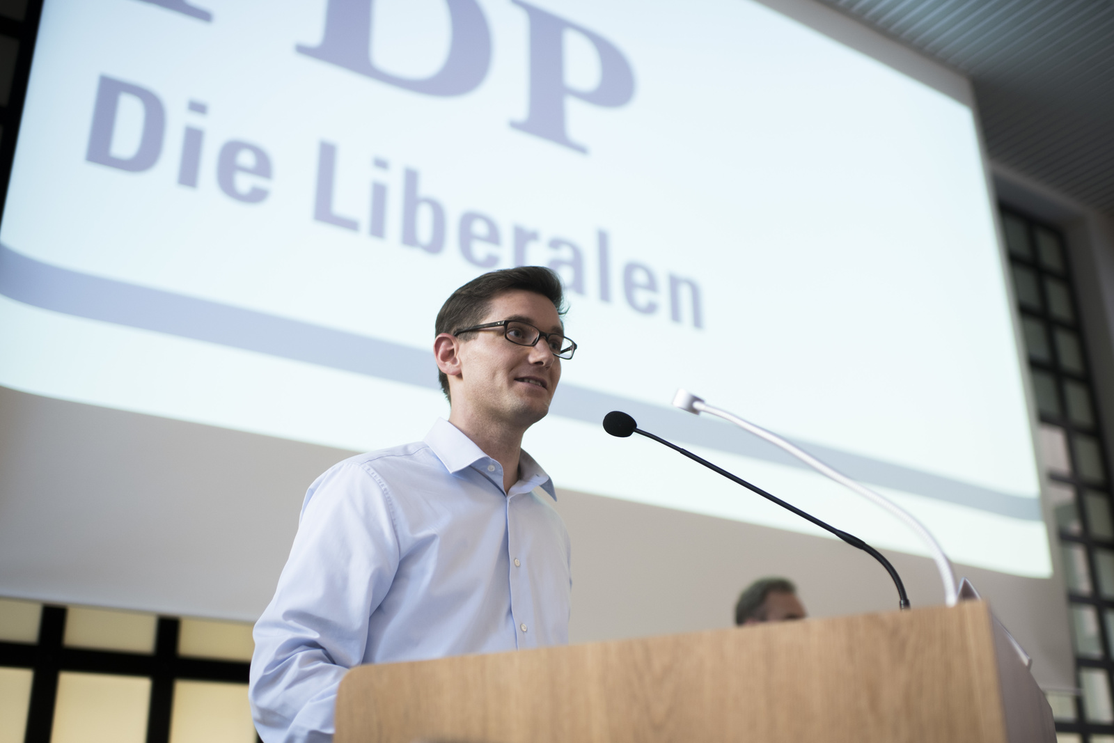 Hans-Jakob Boesch an der Delegiertenversammlung der FDP-Schweiz. (Bild: Keystone)