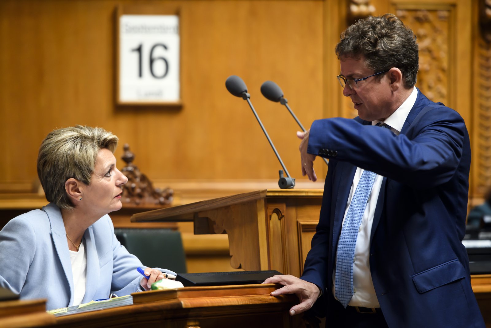 Die Aushängeschilder der bürgerlichen Zusammenarbeit: Bundesrätin Karin Keller-Sutter und Albert Rösti. (Archivbild: Keystone)