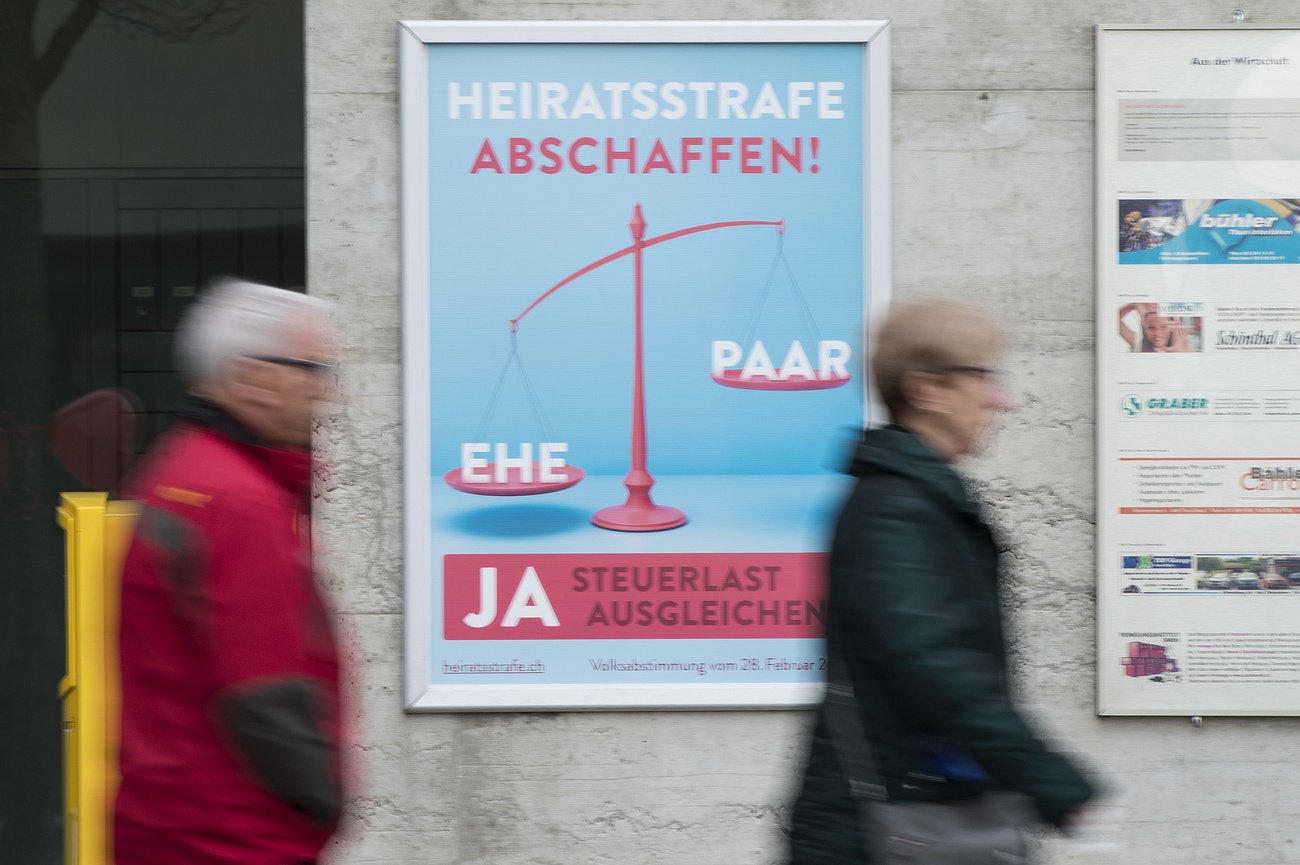 Die Abschaffung der Heiratsstrafe beschäftigt die Politik seit geraumer Zeit. Bild: Keystone