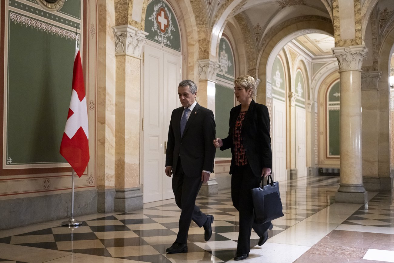 Auf dem Absprung? Bundesrätin Karin Keller-Sutter und Bundesrat Ignazio Cassis. Bild: Keystone