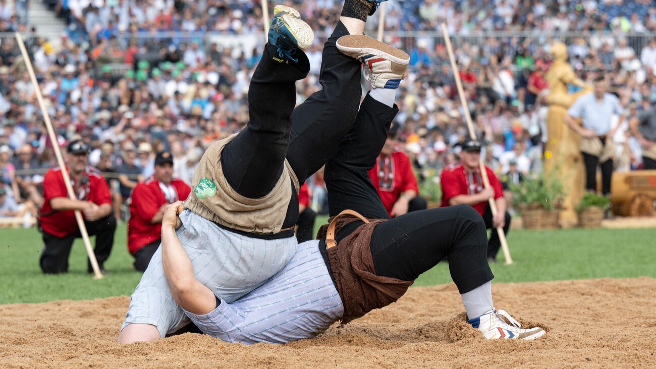 Schwingen. Der Schweizer Nationalsport. Zu Recht. Bild: Keystone