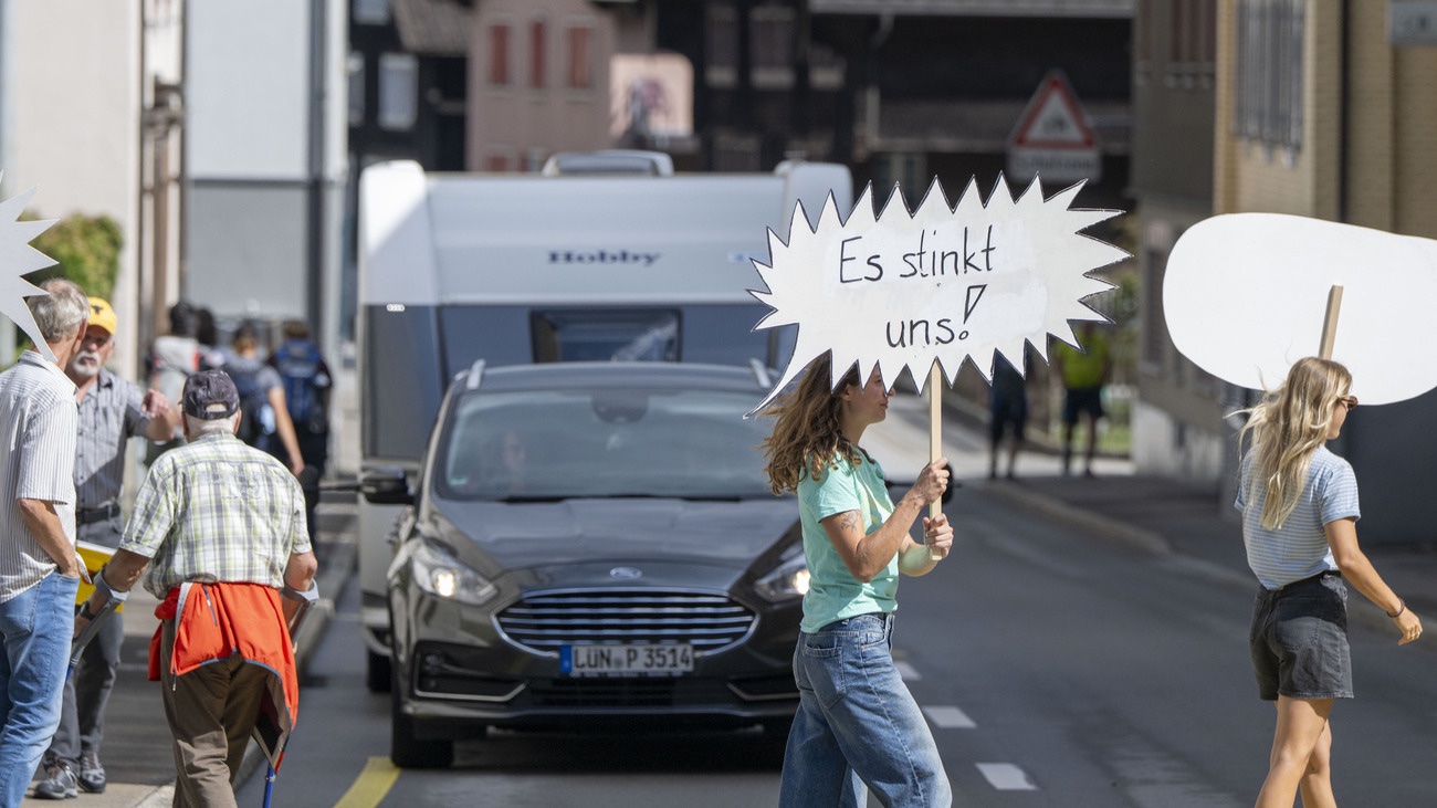 Stauproteste vor den Sommerferien. Symbolbild: Keystone