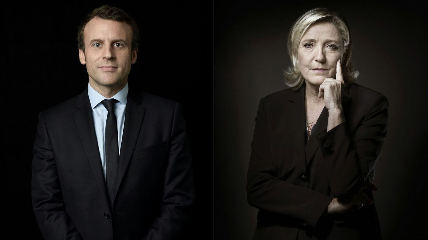 Emmanuel Macron und Marine Le Pen, Kandidaten für die französische Präsidentschaft.