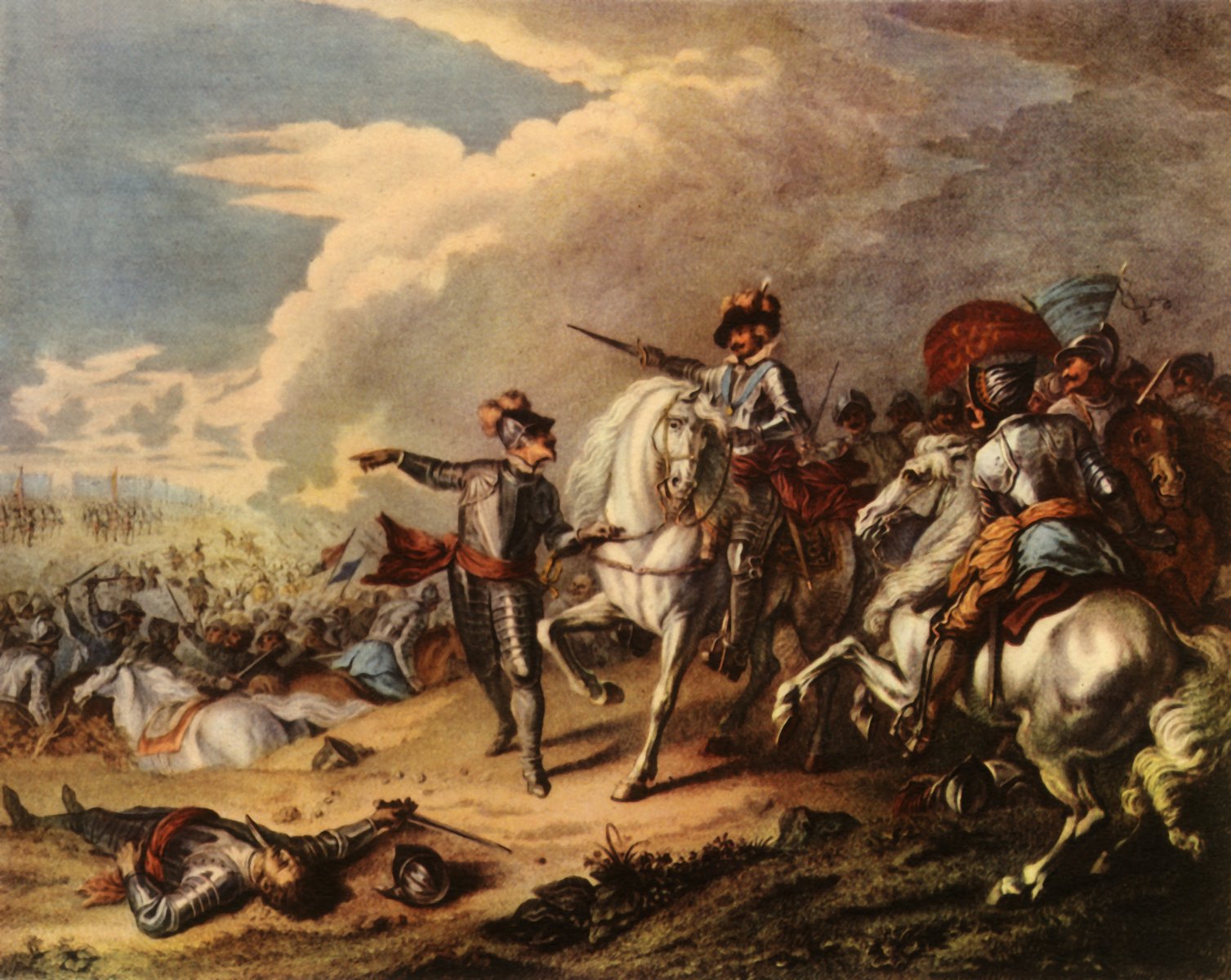 Der Sieg der parlamentarischen New Model Army unter Fairfax und Cromwell in der Schlacht von Naseby (1645) über die von Prinz Rupert befehligte royalistische Armee. Bild: Archiv Keystone
