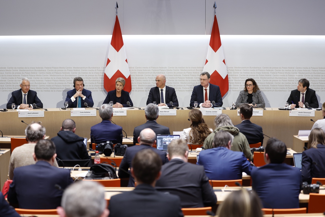 UBS-CS-Fusion im März 2023: Eine Glanzleistung unserer Bankiers und Bundesräte. Bild: Keystone