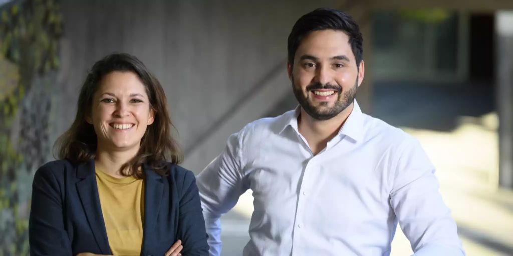 Es wird knapp für ihre Initiative: SP-Co-Präsidenten Matea Meyer und Cédric Wermuth. Bild: Keystone