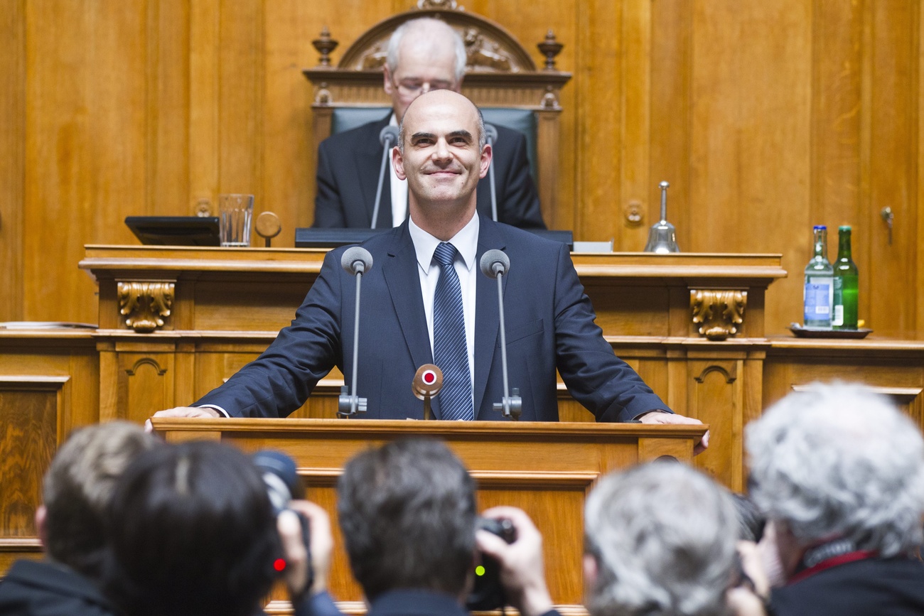 Alain Berset 2011 nach seiner Wahl in den Bundesrat. Wann ist fertig lustig? (Bild: Keystone)
