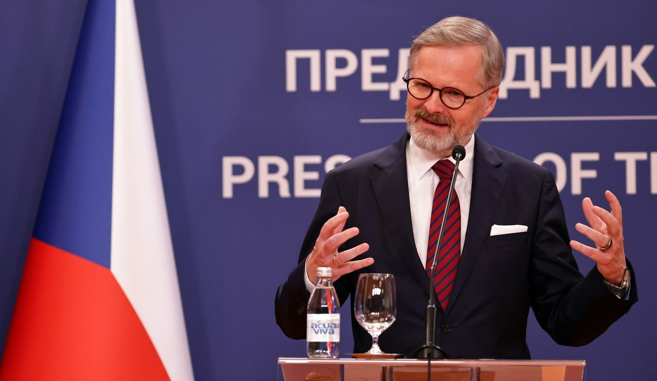 «Umweltziele überarbeiten»:  Petr Fiala, Ministerpräsident von Tschechien. Bild: Keystone
