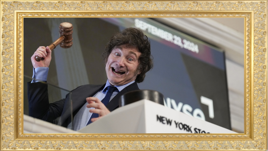 Der argentinische Präsident Javier Milei bezeichnet die UNO als «Leviathan». Bild: Keystone / eigene Montage