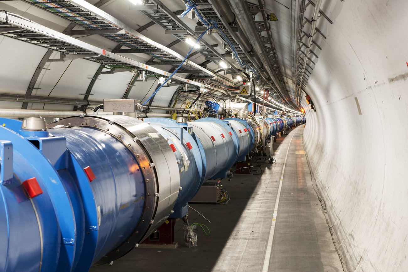 Grösste Maschine der Welt: Large Hadron Collider am CERN in Genf. Bild: Keystone