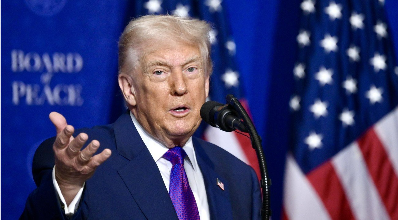 Da müssten alle Alarmglocken laut schrillen: Donald Trump bei einer Rede zu seinem Friedensrat (Board of Peace) am 19. Februar 2026. Bild: Keystone