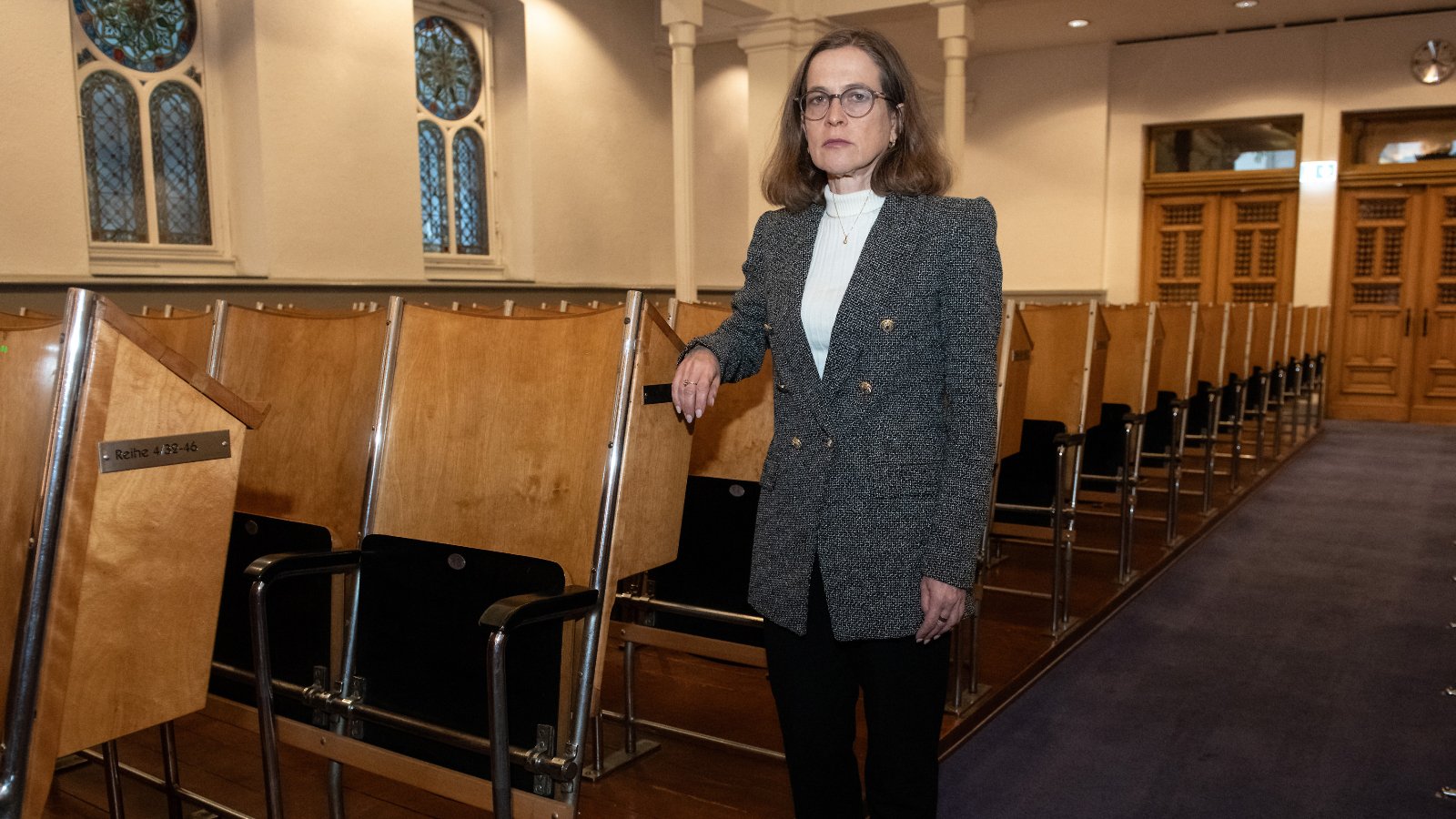 Ifat Reshef, israelische Botschafterin, in der Synagoge in Zürich. (Bild: Daniel Wahl)