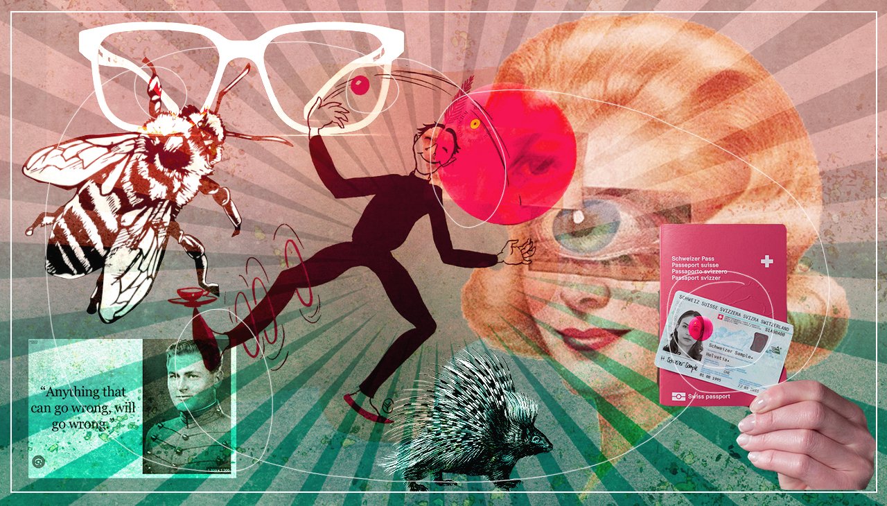 «Liebe Mobiliar, ich hatte einen Zusammenstoss mit einem Jongleur.» / Collage: Dominique Feusi