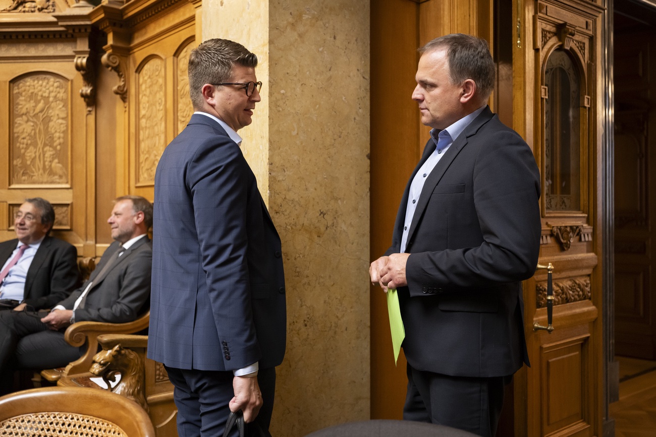 SVP-Nationalräte im Parlament. Bild: Keystone