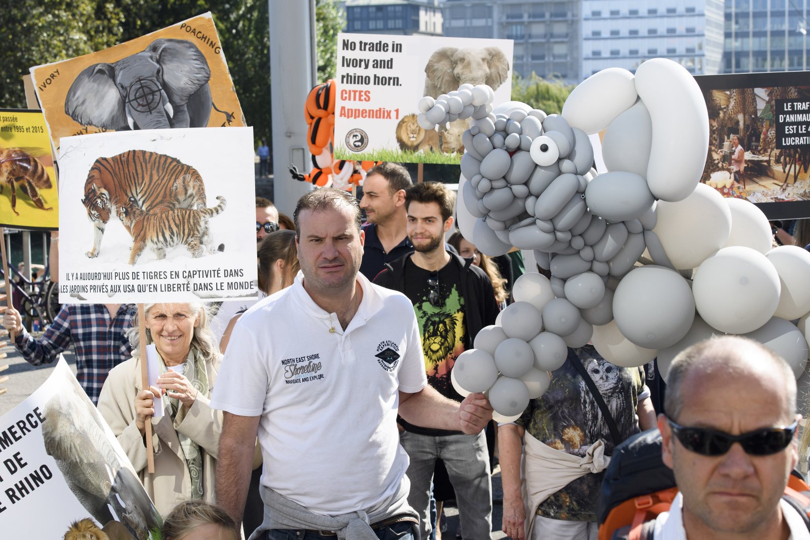 Weniger als tausend Arten sind bis jetzt mit Sicherheit ausgestorben: Demonstration gegen das Artensterben in Genf, 2016. Bild: Keystone