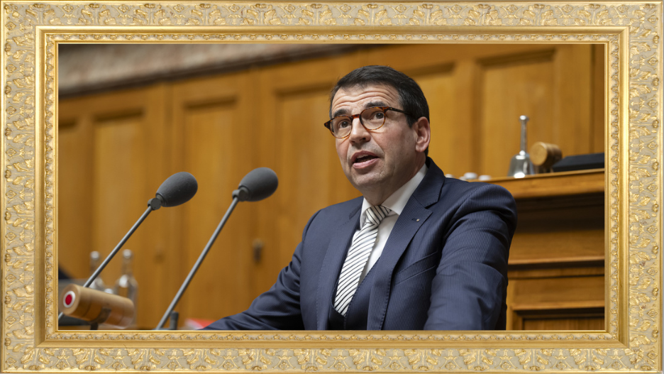 Politisiert künftig für die GLP: Der Aargauer FDP-Nationalrat Matthias Jauslin. Bild: Keystone/eigene Montage