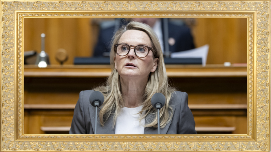 Mitte-Nationalrätin Nicole Barandun will nicht, dass sich NZZ-Journalistin Katharina Fontana zum Verfassungsrecht äussert. Bild: Keystone / eigene Montage