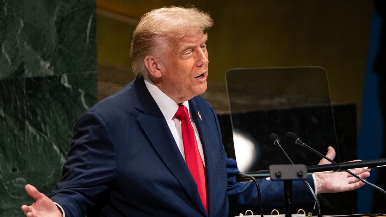 Donald Trump, US-Präsident, vor der Uno-Generalversammlung. Bild: Keystone