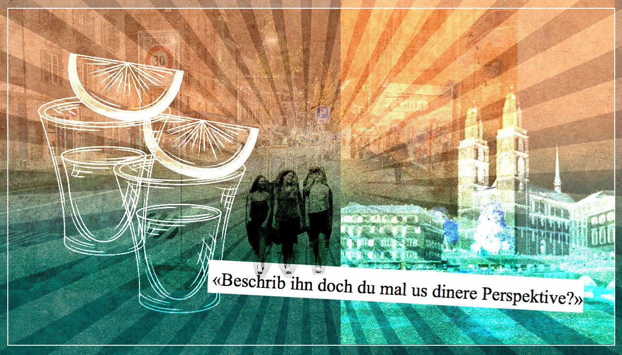 «Waaas? 24 Stutz pro Shot??? Wüüüüürkli???», sagt er. «Willkomme zrugg in Züri», sage ich. Montage: Dominique Feusi
