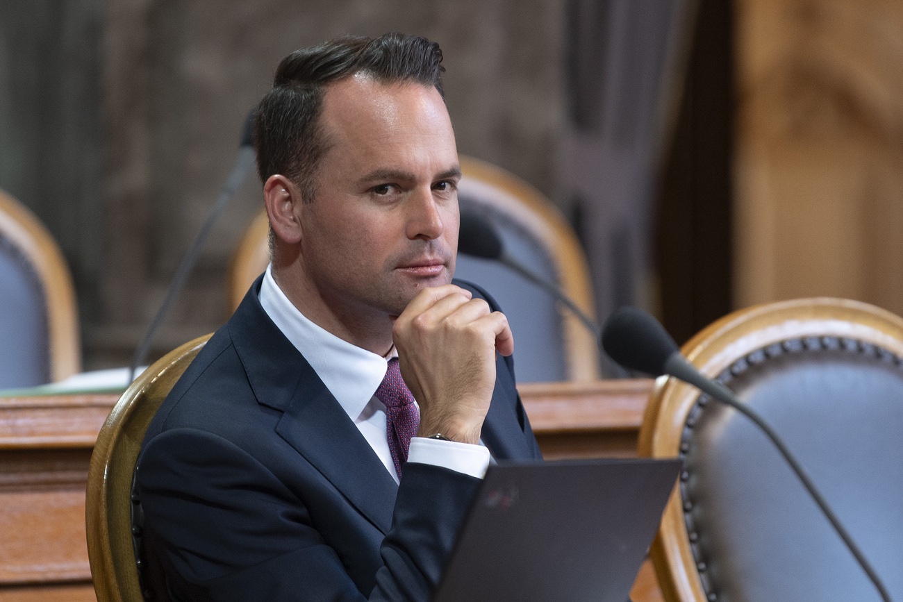 Damian Müller, Ständerat aus dem Kanton Luzern, und Pflicht-Präsident der FDP. Bild: Keystone