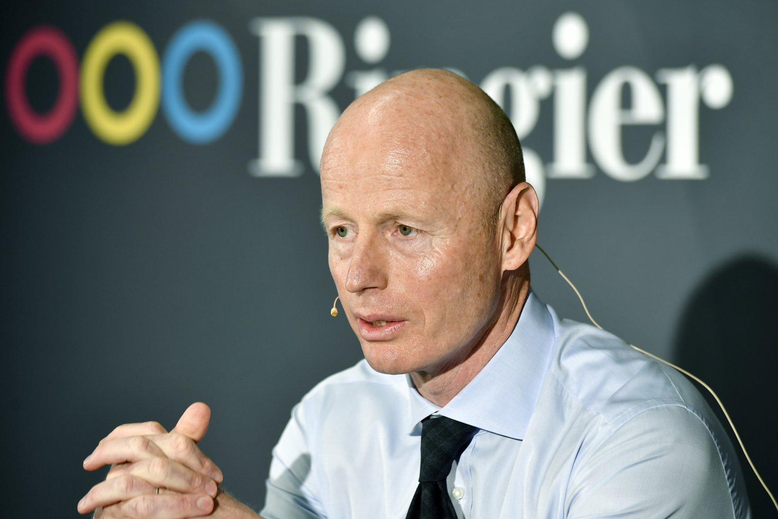 Verkündet Rekordgewinne, spart bei Rentnern: Ringer-CEO und Kläger Marc Walder an der Bilanzmedienkonferenz. (Bild: Keystone SDA)