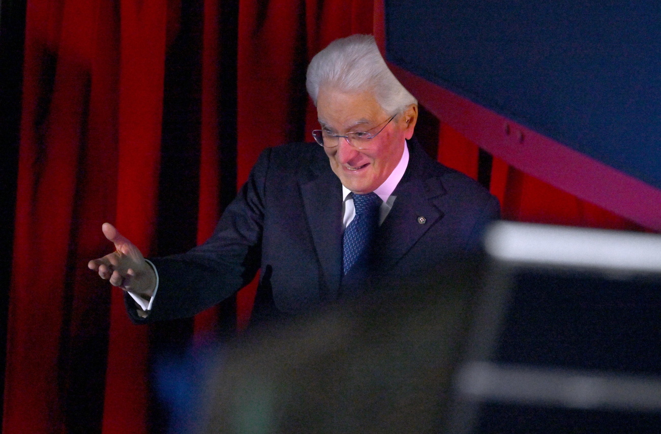 Der italienische Staatspräsident Sergio Mattarella am Festival in Sanremo. (Bild: Keystone)