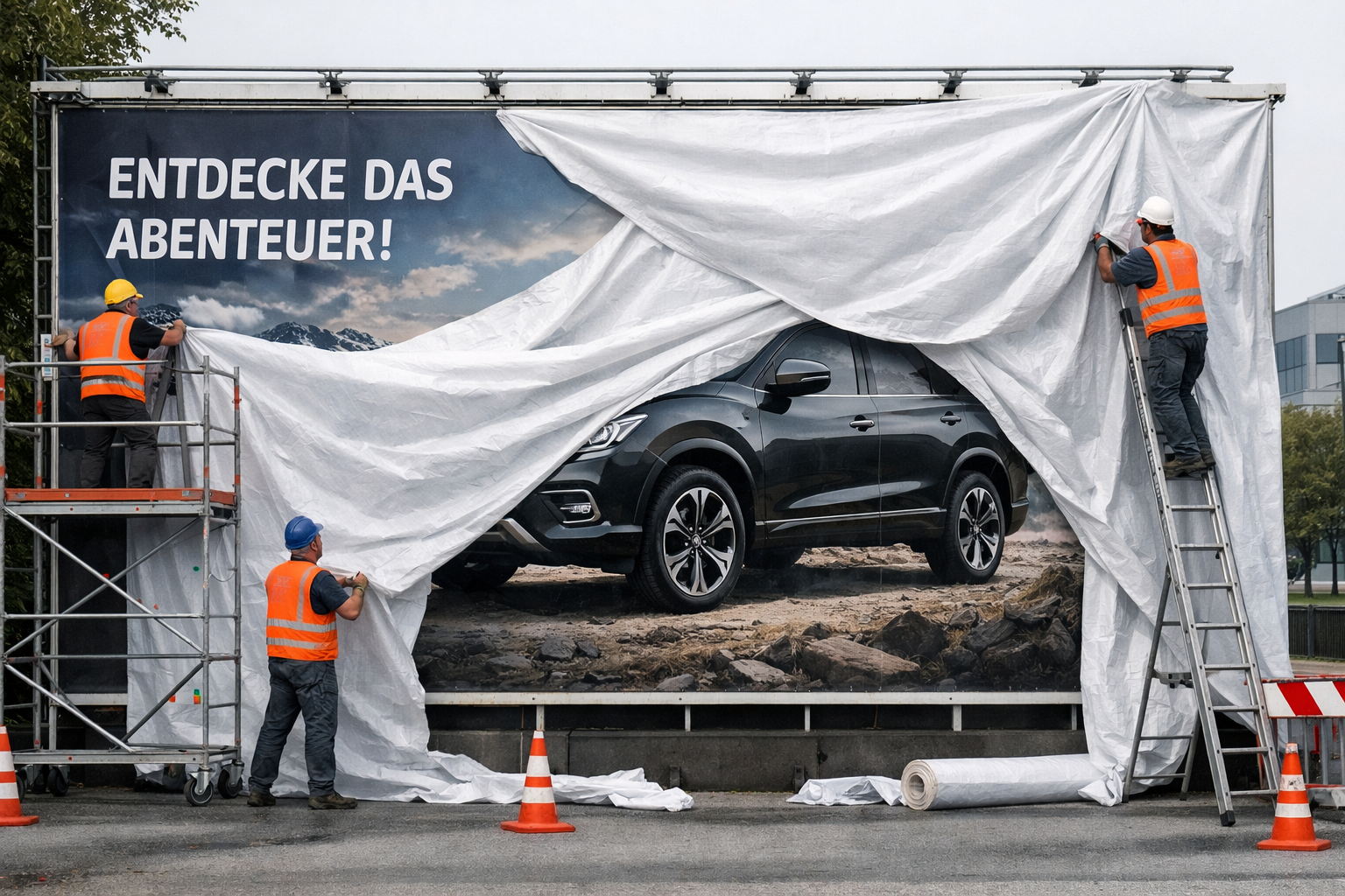 Bevormundung der Bevölkerung: In vielen Städte darf nicht mehr für SUVs geworben werden. Bild: Chat-GPT/KI 