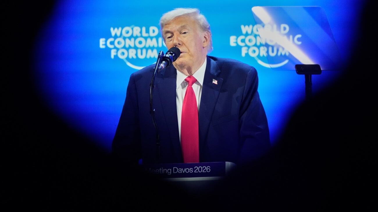 Donald Trump, US-Präsident, bei seiner Rede in Davos. Bild: Keystone