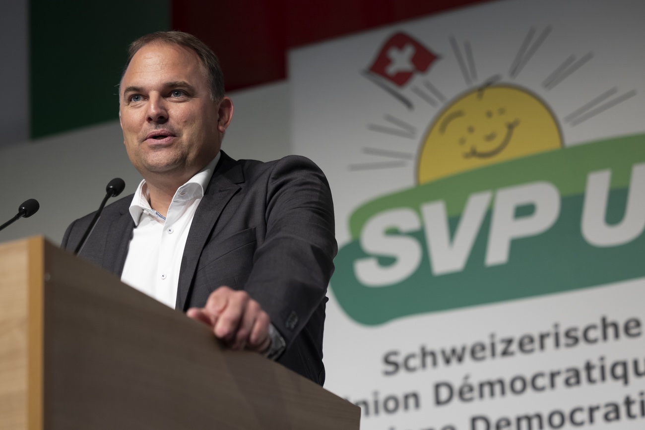 Marcel Dettling, SVP-Präsident. Eher kommt ein Kamel durch ein Nadelöhr, als Marcel ins Nirwana von Sahra. Bild: Keystone