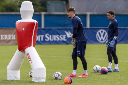 Schweizer Goalies beim Training
